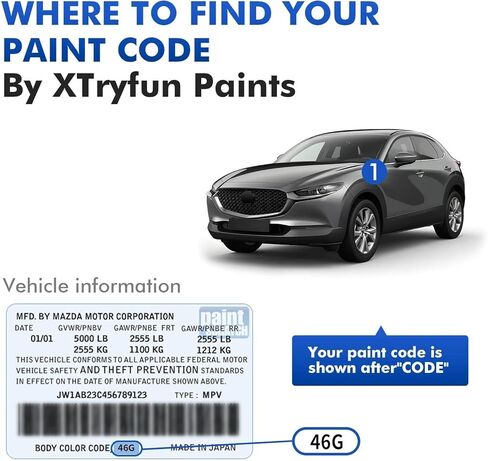 41V Soul Red Touch Up Paint for Mazda, DIY Car Paint Scratch Repair Kit, Quick & Easy Fix Automotive Scratch Repair for CX-5/CX-9/CX-3/Mazda3/MX-5/Mazda6/Miata/Mazda2 in Saudi Arabia
