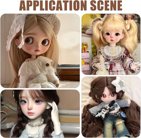 GLOBLELAND 6 Pcs 6 Colors Doll Curly Wig Hair 5.9 inch Fluffy Perm Long Hairs for Making Dolls Wigs Fashion Soft Flexible Wave Synthetic Hairs Extension Dolls Accessories for DIY Doll Making Craft in Saudi Arabia