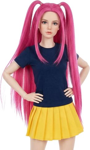 Long Purple Braid Wig for 1/3 BJD SD DOD Doll Wig Fit for 8-9 inch Head 1/3 Bjd Dolls Wigs in Saudi Arabia