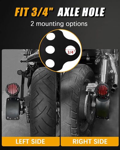 Motorcycle Tail Lights Chopper Side Mount Taillight LED Brake License Plate Light Compatible for Harley Bobber Cafe Racer Cruiser Honda Shadow Yamaha Suzuki Kawasaki(SMD LED) in Saudi Arabia