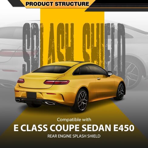 Front Engine Splash Shield Compatible with Benz CLS/E-Class 4Matic/Base/RWD Sedan/Coupe/Convertible 2017 2018 2019 2020 2021 2022 2023 2135242700, MB1228177 Black in Saudi Arabia
