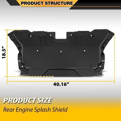 Front Engine Splash Shield Compatible with Benz CLS/E-Class 4Matic/Base/RWD Sedan/Coupe/Convertible 2017 2018 2019 2020 2021 2022 2023 2135242700, MB1228177 Black in Saudi Arabia