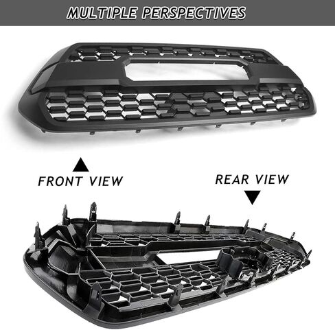 Front Bumper With Upper & Lower Grille + Valance Lower Skid Plate Panel Fit For 2016 2017 2018 2019 2020 Toyota Tacoma Front Body Insert Grille Kit Replacement in Saudi Arabia