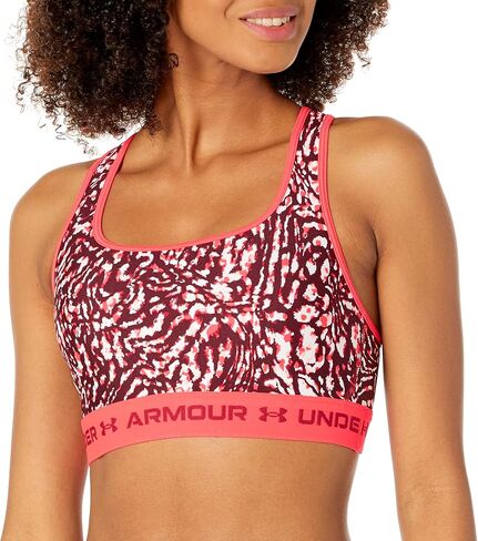 Women's Armour® Mid Crossback Printed Sports Bra in Saudi Arabia