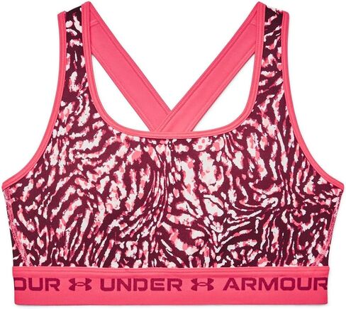 Women's Armour® Mid Crossback Printed Sports Bra in Saudi Arabia