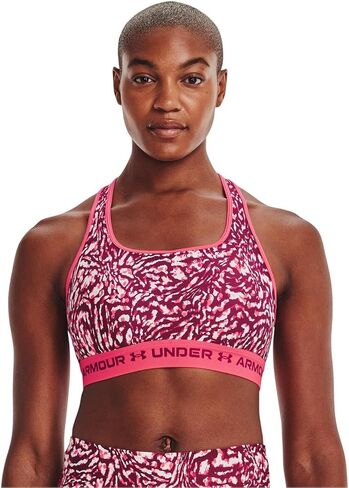 Women's Armour® Mid Crossback Printed Sports Bra in Saudi Arabia