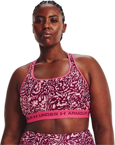 Women's Armour® Mid Crossback Printed Sports Bra in Saudi Arabia
