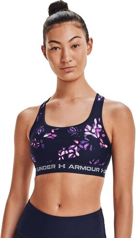 Women's Armour® Mid Crossback Printed Sports Bra in Saudi Arabia
