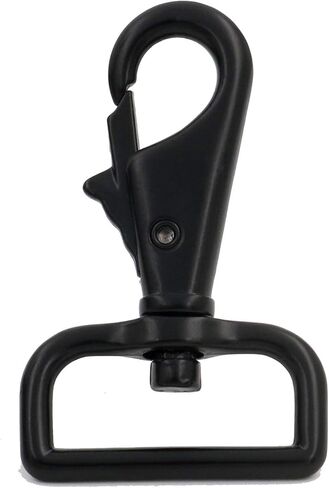 BIKICOCO 1'' Swivel Trigger Tilt & Bump Thumb Knob Bolt Snap Hook Lobster Clasp for Dog Leash Collar, Webbing, Black - Pack of 10 in Kuwait