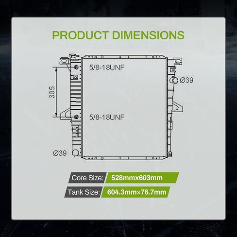 مشعاع AUTOSAVER88 متوافق مع 2002 2003 2004 2005 2006 أجزاء تعليق لجيب ليبرتي 3.7 V6 ATRD1008 in Kuwait