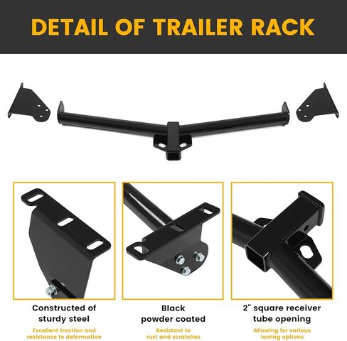 KUAFU Class 3 Trailer Hitch 2" Receiver Compatible with 2006-2014 Kia Sedona Hyundai Entourage Black Towing Hitch in Kuwait