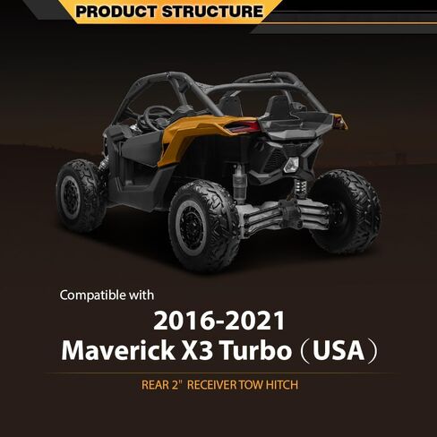 Rear 2 inch Receiver Trailer Hitch Compatible with Can-Am Maverick X3 & X3 Max (Turbo) 2016-2021 in Saudi Arabia