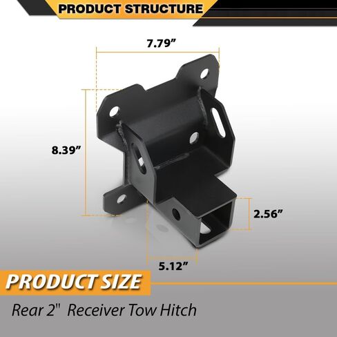 Rear 2 inch Receiver Trailer Hitch Compatible with Can-Am Maverick X3 & X3 Max (Turbo) 2016-2021 in Saudi Arabia