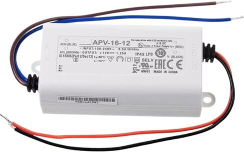 1 قطعة APV-16 سلسلة 13 واط 15 واط 16 واط الجهد المستمر مصباح LED للامداد بالطاقة سائق APV-16-5 APV-16-12 APV-16-15 APV-16-24(APV-16-12V ، 16 واط) in Kuwait