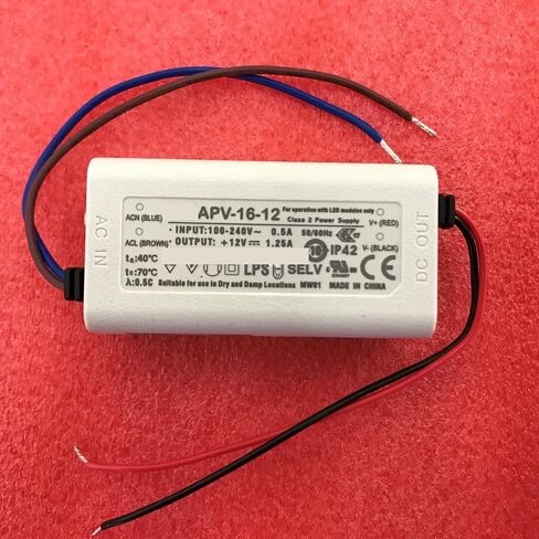 1 قطعة APV-16 سلسلة 13 واط 15 واط 16 واط الجهد المستمر مصباح LED للامداد بالطاقة سائق APV-16-5 APV-16-12 APV-16-15 APV-16-24(APV-16-12V ، 16 واط) in Kuwait