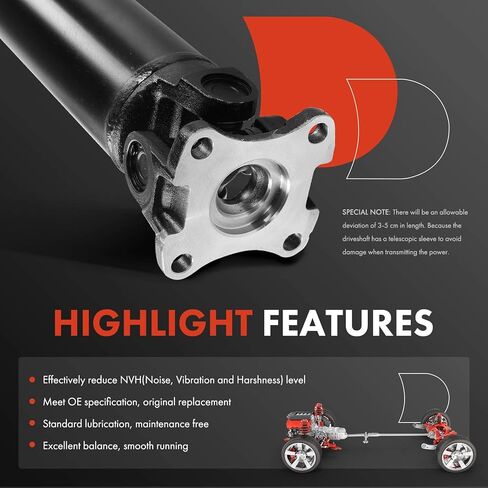 A-Premium 69.125" Rear Complete Drive Shaft Prop Shaft Driveshaft Assembly Compatible with Ford F-150 F150 1997-2003, F-150 Heritage 2004, 4WD, Replace# F65Z4602EA, F65Z4602NB in Saudi Arabia