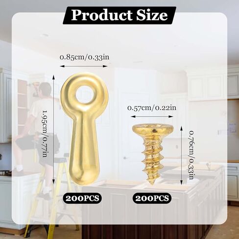 200 Pcs Picture Frame Backing Clips Picture Frame Repair Kit Turn Button with 200 Pcs Screws Photo Frames Hardware Backing Clips for Hanging, Photos, Drawing in Kuwait