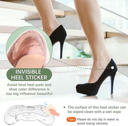 Heel Pads for Shoes, Heel Pads for Shoes That are Too Big, Heel Grips for Womens Shoes Soft High Heel Comfort Pads Heel Protectors for Loose Shoes, Stop Heel Pain, Heel Blisters(4 Pairs) in Saudi Arabia