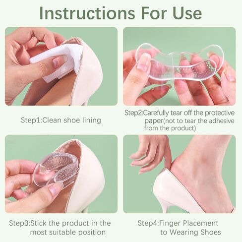 Heel Pads for Shoes, Heel Pads for Shoes That are Too Big, Heel Grips for Womens Shoes Soft High Heel Comfort Pads Heel Protectors for Loose Shoes, Stop Heel Pain, Heel Blisters(4 Pairs) in Saudi Arabia