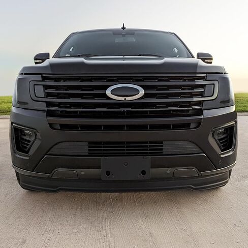 SlickMod كروم حذف تراكب الفينيل المعتم لسيارة Ford Expedition Foglight Trim 2018-2021 (أسود لامع) in Saudi Arabia