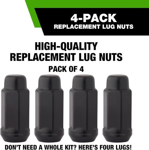 DPAccessories Chrome 1/2-20 Lug Nuts for Aftermarket Wheels - Closed End XL Bulge Acorn - 48mm (1.9") Tall - 19mm (3/4") Hex - Set of 24 - D3312-2305/24 in Saudi Arabia