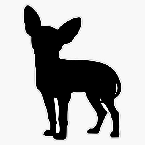MAGNET Chihuahua Silhouette Vinyl Waterproof Magnetic Sticker Vinyl Waterproof Magnet Decal Car 5" in Saudi Arabia