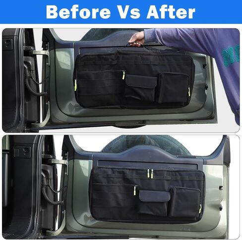 Car Tailgate Storage Bag Compatible with Land Rover Defender 90 110 130 2020-2025 Back Door Panel Storage Pockets Box Multi-Compartment Oxford Cloth,Rear Door Tool Kit Organizer Storage Pockets in Saudi Arabia