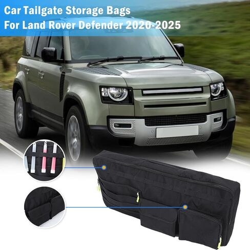 Car Tailgate Storage Bag Compatible with Land Rover Defender 90 110 130 2020-2025 Back Door Panel Storage Pockets Box Multi-Compartment Oxford Cloth,Rear Door Tool Kit Organizer Storage Pockets in Saudi Arabia