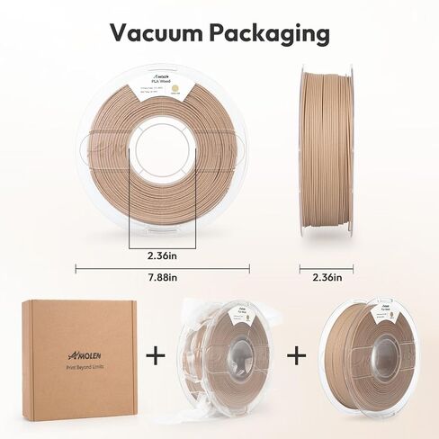 AMOLEN 3D الطباعة خيوط خشبية داكنة قوس قزح لون تغيير الطابعة خيوط PLA 1KG بكرة 1.75 مم 1.75 مم خشب الورد الجاف / الأبنوس / بورجوندي / الجوز 1 كجم / 2.2 رطل تناسب معظم FDM وقلم الطابعة Tigerwood in Kuwait