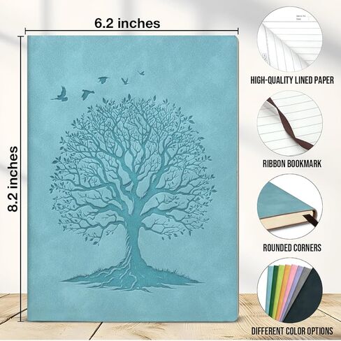 Notebook Journal Gift for Women Men Tree colleague Writing Journal for Travel Work Note Taking-Blue in Saudi Arabia