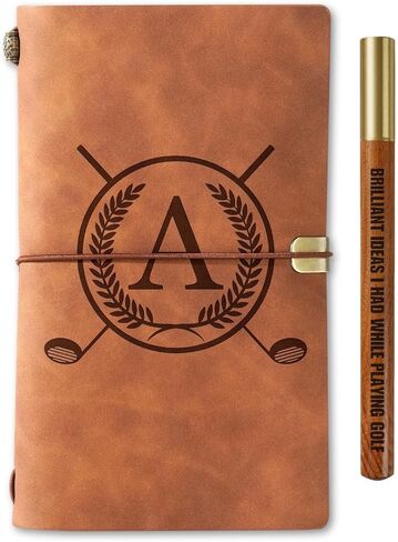 InnoBeta Golf Gifts for Men/Women, Funny Golf Gifts Leather Journal Notebook with Pen and Pen clip 7.87 x 4.7 Cover, 4 x 7.5 Pages (Inches) -J in Saudi Arabia