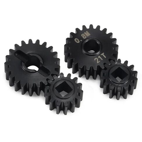 Heavy Duty 0.8M Overdrive Portal Gear Set 23T/12T 21T/14T for 1/10 RC Rigs Crawler Axial Capra F9 SCX10 III AR45P Axle Upgrade (23T 12T) in Saudi Arabia