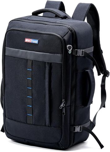 حقيبة ظهر كبيرة جدًا بسعة 76 لترًا، حقيبة ظهر للحقائب، حقيبة ظهر للسفر معتمدة من الطيران للرجال والنساء مع حقيبة للأمتعة، ومنفذ شحن USB وحجرة كمبيوتر محمول مقاومة للماء in Saudi Arabia