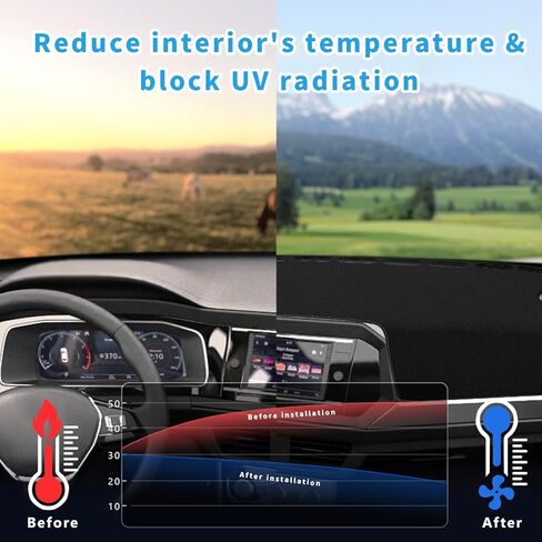 auovo Dashboard Cover Mat Compatible with Jetta Sedan S SE R-Line SEL SEL Premium 2019 2020 2021 2022 2023 2024 Interior Accessories Anti-Slip Dash Cover Dash Carpet Cover Sunshield Protector in Saudi Arabia