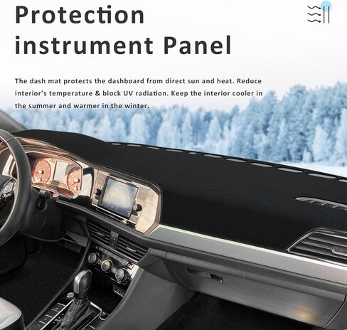 auovo Dashboard Cover Mat Compatible with Jetta Sedan S SE R-Line SEL SEL Premium 2019 2020 2021 2022 2023 2024 Interior Accessories Anti-Slip Dash Cover Dash Carpet Cover Sunshield Protector in Saudi Arabia