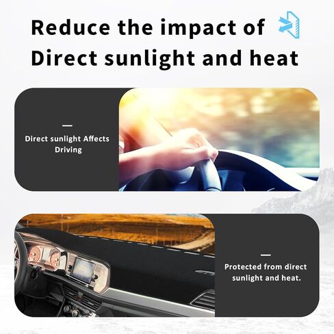 auovo Dashboard Cover Mat Compatible with Jetta Sedan S SE R-Line SEL SEL Premium 2019 2020 2021 2022 2023 2024 Interior Accessories Anti-Slip Dash Cover Dash Carpet Cover Sunshield Protector in Saudi Arabia