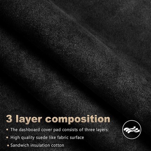 auovo Dashboard Cover Mat Compatible with Jetta Sedan S SE R-Line SEL SEL Premium 2019 2020 2021 2022 2023 2024 Interior Accessories Anti-Slip Dash Cover Dash Carpet Cover Sunshield Protector in Saudi Arabia