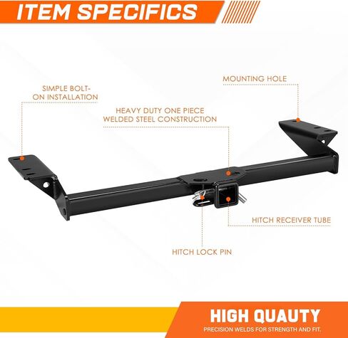 PM PERFORMOTOR Rear Class 3 Trailer Hitch 2" Receiver Compatible with 2019-2024 Chevrolet Blazer, Black in Saudi Arabia