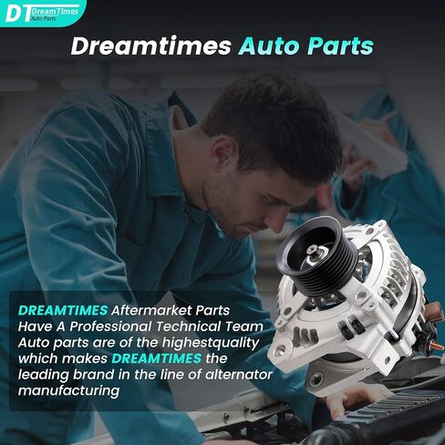 Dreamtimes High Output Alternator for-Toyota Camry 2004-2006 Highlander 2004-2007 Solara 2004-2008 for-Scion tC 2005-2010 L4 2.4L 100Amp 12V CW 7-Groove Pulley, OE Replacement # 104210-3880 in Saudi Arabia