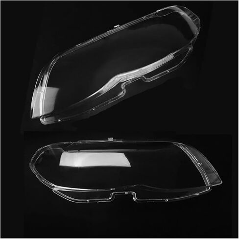 اليمين واليسار سيارة عدسة المصباح الأمامي زجاج غطاء المصباح عاكس الضوء X5 E53 2004 2005 2006 غطاء المصباح (يمين) in Saudi Arabia