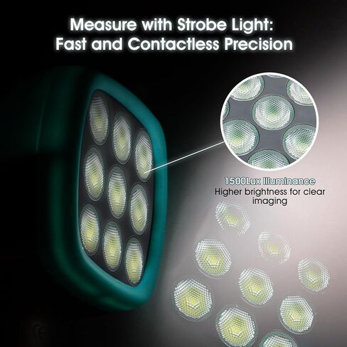 BTMETER Handheld Stroboscope 60~99999 RPM, Digital Strobe Light Tachometer BT-DT10S, Estroboscopio Non Contact Motor Engine Speed Analyzer Measure Hz Velocity w/High Accuracy 0.001% in Kuwait