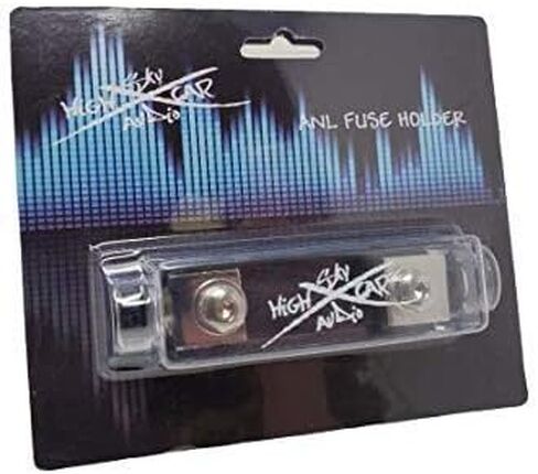 Sky High Car Audio 1/0 Gauge Set Screw ANL Fuse Holder Nickel Plated W/Fuses (Red, 100A Fuse) in Saudi Arabia