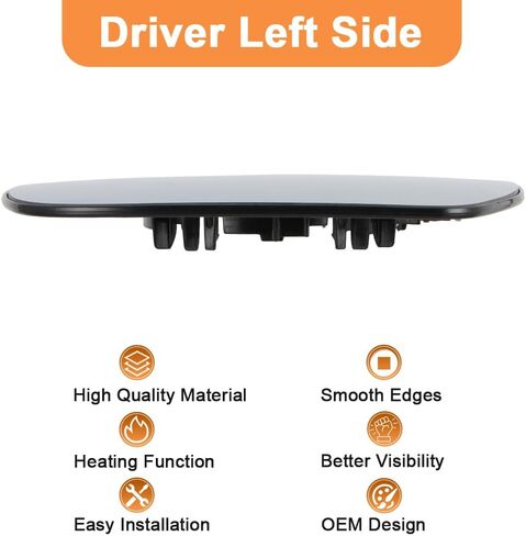 Senzeal Driver Side Heated Mirror Glass Replacement for Nissan Rogue 2014-2019 Nissan Murano 2015-2023 Nissan Pathfinder 2017-2019 963664BA1A (Left Side) in Saudi Arabia