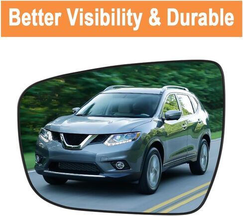 Senzeal Driver Side Heated Mirror Glass Replacement for Nissan Rogue 2014-2019 Nissan Murano 2015-2023 Nissan Pathfinder 2017-2019 963664BA1A (Left Side) in Saudi Arabia