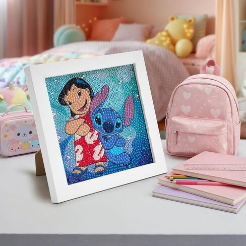 DIAMOND ART CLUB Ohana Forever – Frameables, Diamond Painting Kit, Fun DIY Crafts for Adults, Diamond Art for Beginners, 6" x 6" in Saudi Arabia