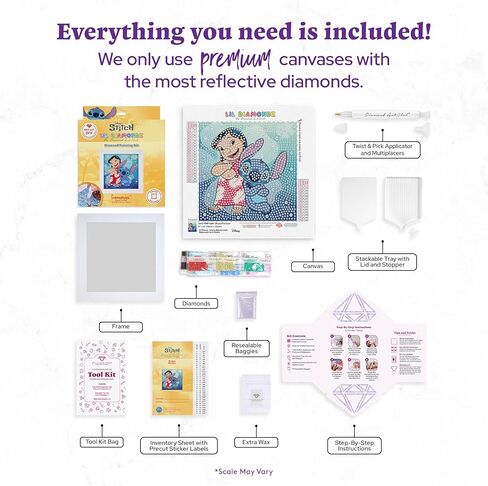 DIAMOND ART CLUB Ohana Forever – Frameables, Diamond Painting Kit, Fun DIY Crafts for Adults, Diamond Art for Beginners, 6" x 6" in Saudi Arabia