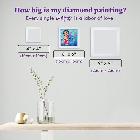 DIAMOND ART CLUB Ohana Forever – Frameables, Diamond Painting Kit, Fun DIY Crafts for Adults, Diamond Art for Beginners, 6" x 6" in Saudi Arabia
