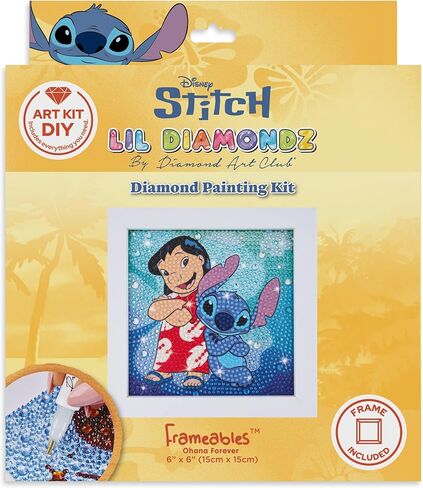 DIAMOND ART CLUB Ohana Forever – Frameables, Diamond Painting Kit, Fun DIY Crafts for Adults, Diamond Art for Beginners, 6" x 6" in Saudi Arabia
