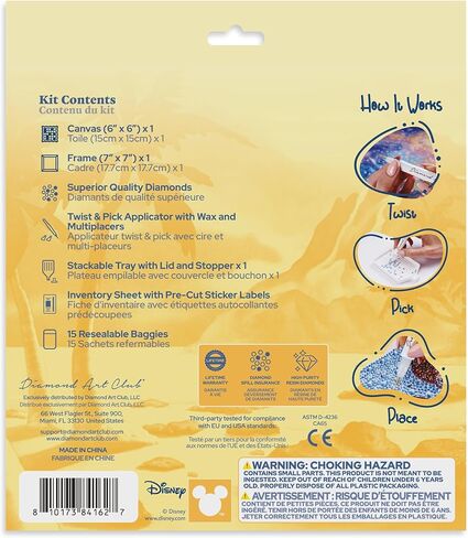 DIAMOND ART CLUB Ohana Forever – Frameables, Diamond Painting Kit, Fun DIY Crafts for Adults, Diamond Art for Beginners, 6" x 6" in Saudi Arabia