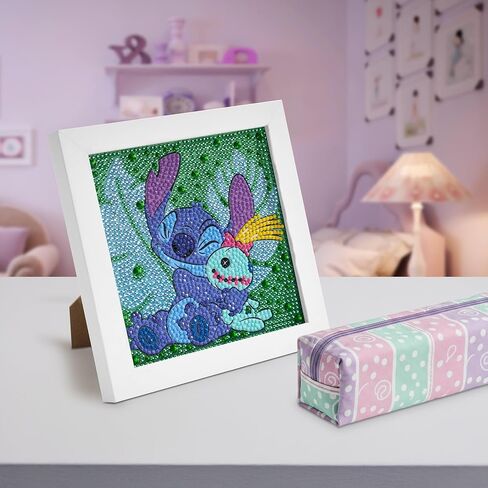 DIAMOND ART CLUB Ohana Forever – Frameables, Diamond Painting Kit, Fun DIY Crafts for Adults, Diamond Art for Beginners, 6" x 6" in Saudi Arabia